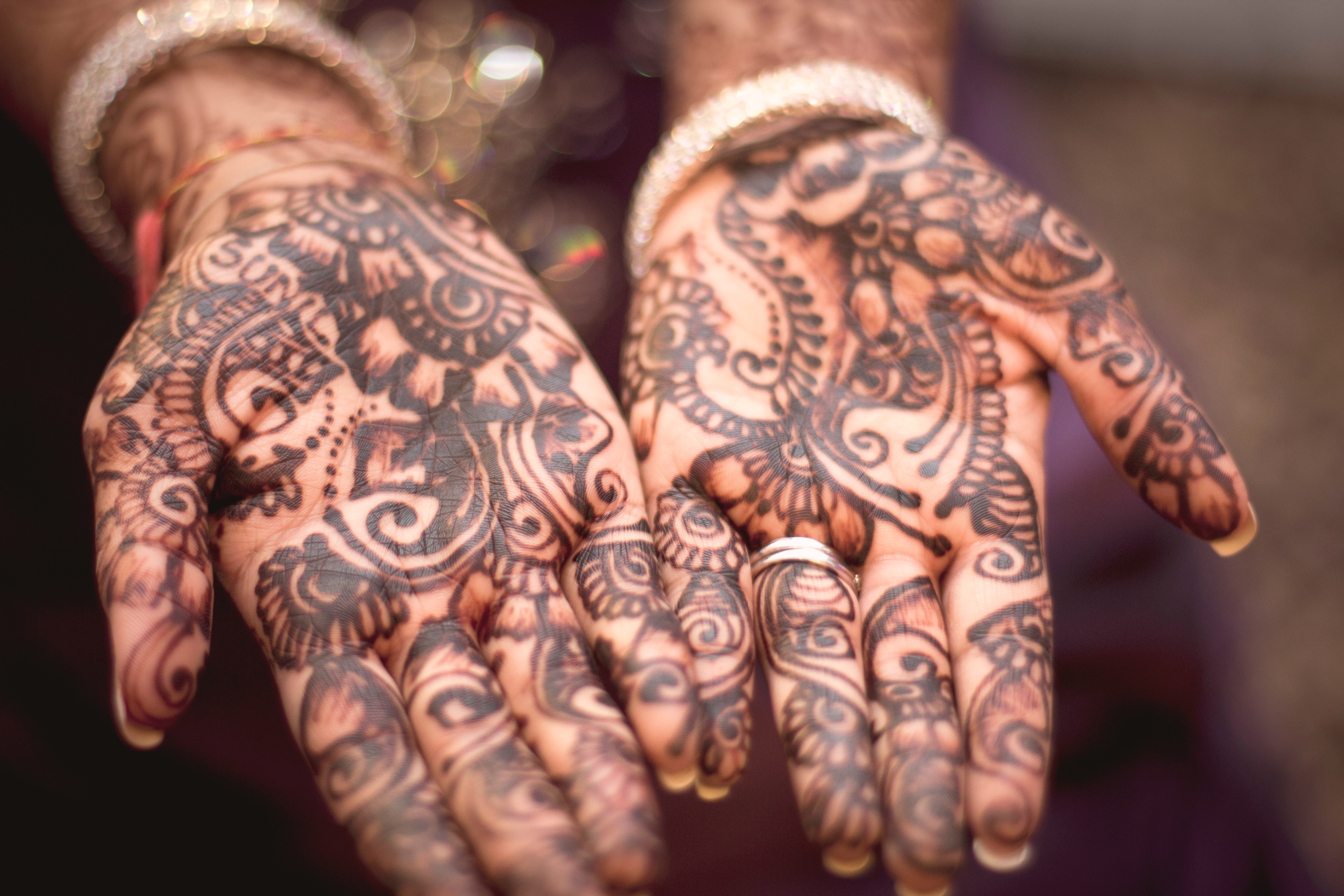 Hands with Mehndi  Henna Tattoo India